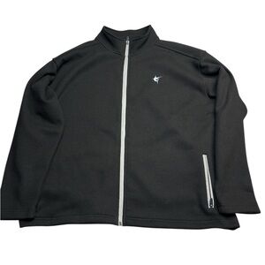 White Water Men XXL Jacket Black Full Zipper Fishing Activewear Fleece Lined